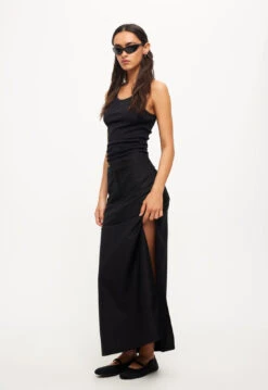MINIMALIST MAXI SKIRT - ONYX -Tops To Bottoms Sales LB628 2306ONYX4