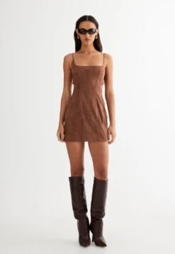 DIEZ MINI DRESS - RUSSET -Tops To Bottoms Sales LD88 854 1RUSSET1