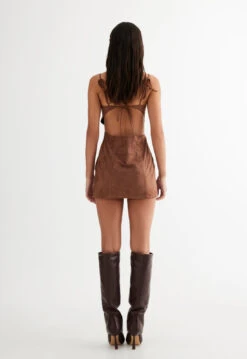 DIEZ MINI DRESS - RUSSET -Tops To Bottoms Sales LD88 854 1RUSSET12