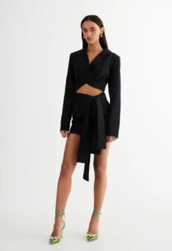 OFF DUTY BLAZER DRESS - ONYX -Tops To Bottoms Sales LD887 2305 BLACK 3