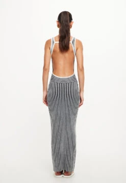 BLISSFUL MAXI DRESS - IVORY STRIPE -Tops To Bottoms Sales LD917 2310IVORYSTRIPE14
