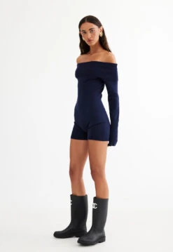 OFF DUTY ROMPER - NAVY -Tops To Bottoms Sales LR181 2304 NAVY 4