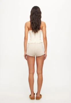 GOLDEN KNIT MINI SHORT - CREAM -Tops To Bottoms Sales LT763 2307OFFWHITE LB618 2306CREAM9