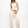 BUTTERFLY CARGO PANT - CREAM