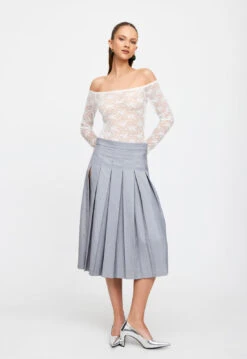 MADEMOISELLE BODYSUIT - PORCELAIN -Tops To Bottoms Sales LT846 2303PORCELAIN LB586 2 2303GREY2