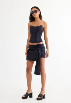 FAME CORSET - NAVY PINSTRIPE -Tops To Bottoms Sales LT858 1 2304 LB597 2304 NAVY PINSTRIPE 11