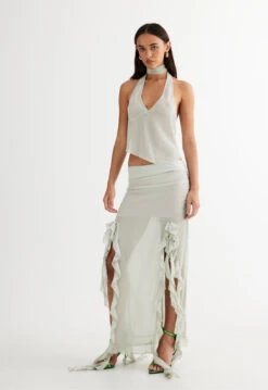 RENDEZVOUS HALTER TOP - SAGE