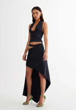 AFTER PARTY HALTER - NAVY PINSTRIPE -Tops To Bottoms Sales LT872 2305 NAVY PINSTRIPE LB613 2305 NAVY PINSTRIPE 3