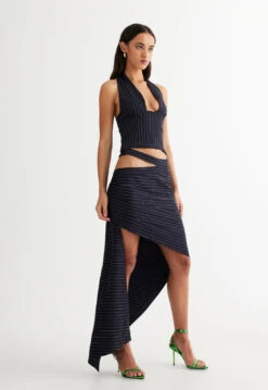 AFTER PARTY HALTER - NAVY PINSTRIPE -Tops To Bottoms Sales LT872 2305 NAVY PINSTRIPE LB613 2305 NAVY PINSTRIPE 8 2f00ad47 f98e 4170 a070 df2024fa17ac