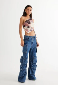 SMOKESHOW MULTI LONG SLEEVE - TIE DYE -Tops To Bottoms Sales LT874 2305 TIE DYE LB428 2305 BLUE DENIM 11