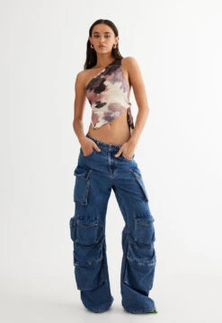 SMOKESHOW MULTI LONG SLEEVE - TIE DYE -Tops To Bottoms Sales LT874 2305 TIE DYE LB428 2305 BLUE DENIM 5