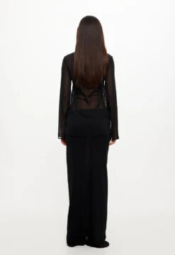 DEVON MAXI SKIRT - LICORICE -Tops To Bottoms Sales LT885 2306ONYX LB88 538 1LICORICE9