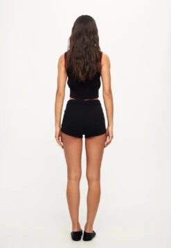 GOLDEN KNIT MINI SHORT - ONYX -Tops To Bottoms Sales LT887 2307ONYX LB618 2306ONYX10