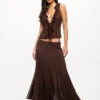ROSE MAXI SKIRT - CHOCOLATE