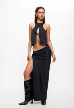 MARIAH MAXI SKIRT - ONYX -Tops To Bottoms Sales LT913 2309ONYX LB655 2309ONYX2
