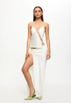 MARIAH MAXI SKIRT - PORCELAIN -Tops To Bottoms Sales LT914 2309 CORNSILK LB655 2309 PORCELIAN 1jpg