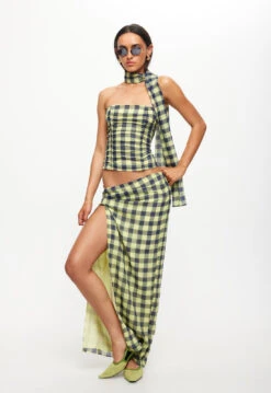 MARIAH MAXI SKIRT - NAVY CHECK -Tops To Bottoms Sales LT919 1 2309 NAVY CHECK LB655 1 2309 NAVY CHECK 1jpg