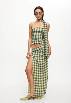 ISLAND BODICE - NAVY CHECK