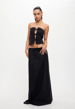 SERENE MAXI SKIRT - ONYX -Tops To Bottoms Sales LT923 2310 LB467 1 2310 ONYX 5jpg