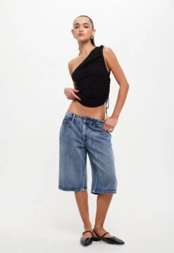 NIRVANA OFF SHOULDER TOP - ONYX -Tops To Bottoms Sales LT925 2310 LB664 2310 BLUE ACID 10jpg