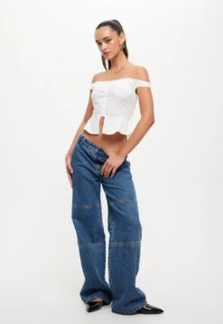 FEMME FATALE TOP - PORCELAIN -Tops To Bottoms Sales LT927 2310 PORCELAIN LB639 2 2310 BLUE DENIM 14jpg