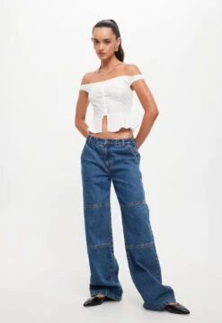 FEMME FATALE TOP - PORCELAIN