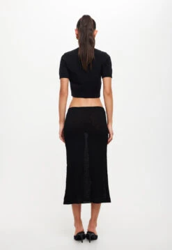 PURE MIDI SKIRT - ONYX -Tops To Bottoms Sales LT932 2310 LB667 2310ONYX12