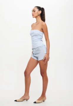 COME AS YOU ARE SHORTS - PALE BLUE -Tops To Bottoms Sales LT937 2310 LB668 1 2310 PALE BLUE 8jpg