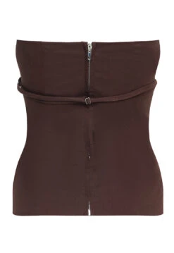 ALLURE STRAPLESS TOP - CHOCOLATE -Tops To Bottoms Sales OCT GHOSTMANNEQUIN 117