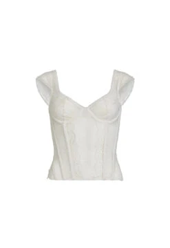 SOME LIKE IT HOT LACE CORSET - GHOST WHITE -Tops To Bottoms Sales SOME LIKE IT HOT LACE CORSET WHITE